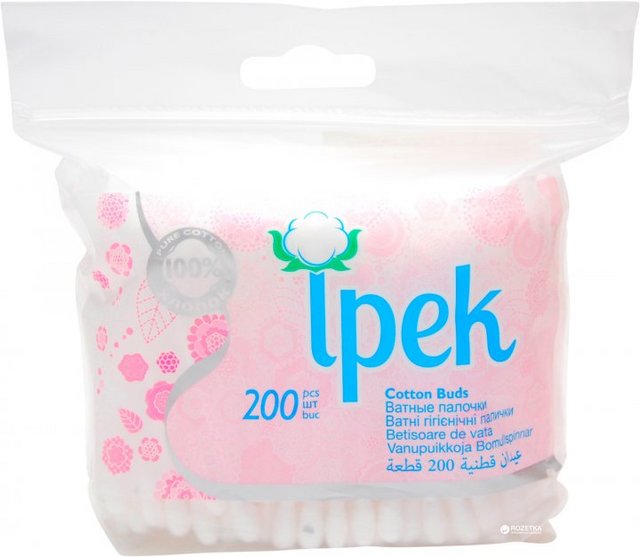 Ватні палички Ipek 200шт/уп. (8691275000264)